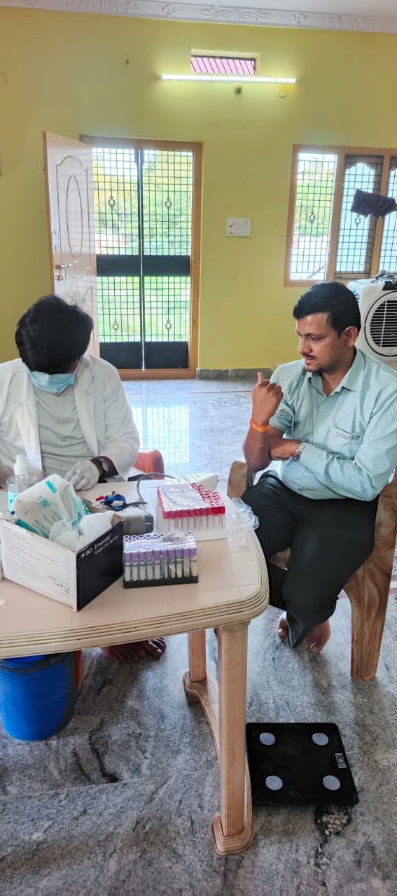 Sample collection at a YIRA health camp